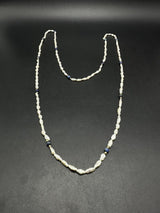 Vintage RicePearl Lapis Lazuli Necklace 34”