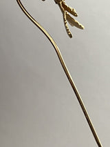 Vintage 14k Yellow Gold & Topaz 3D Figural Bird Designed Stick Pin~6 Grams~2.5”