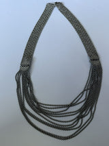 CAbi Villa? Silver Tone Convertible Liquid Metal Mesh Necklace 2 Bracelets 22”