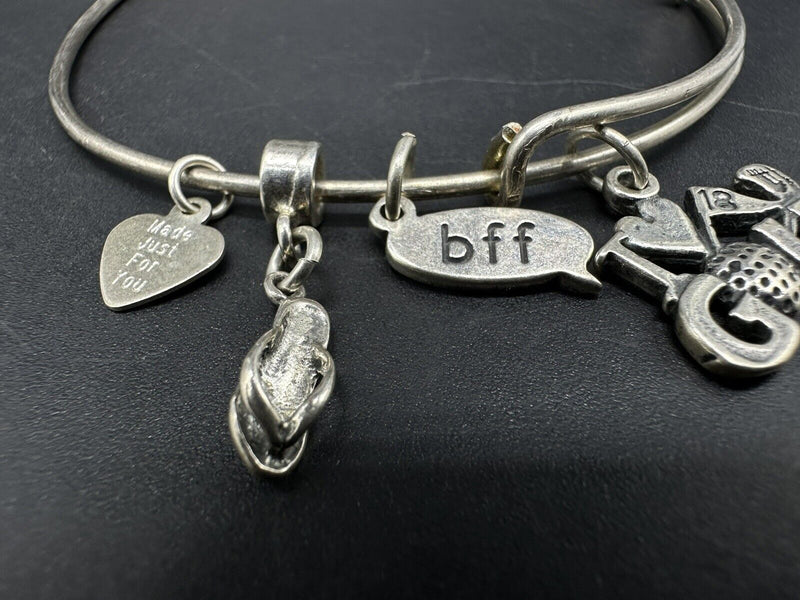 Charm Bracelet Bff  (1) 925 Sterling Silver Charm 12Gs 7”