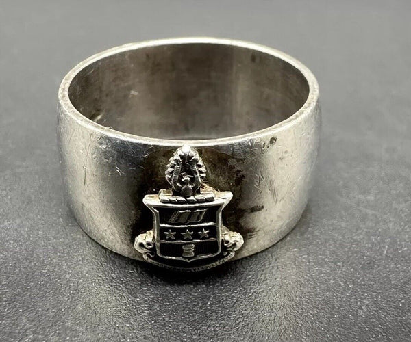 Sorority Crest Gamma Phi Betta Thick Ring 7” Sterling Silver 7Grams