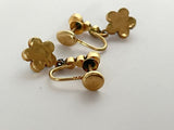 Antique 14k Gold Art Deco Style Flower Drop/Dangle Earrings 1” ~2.3 grams~