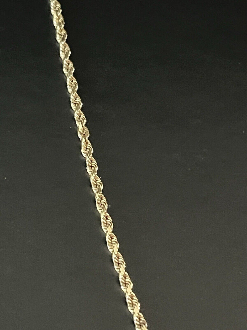 14k Solid Yellow Gold 18.5" Rope Chain Necklace 2mm The World Jewelry 6.8g