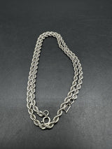 Sterling Silver Rope Chain Necklace, 16” Chain Necklace, 11Gs