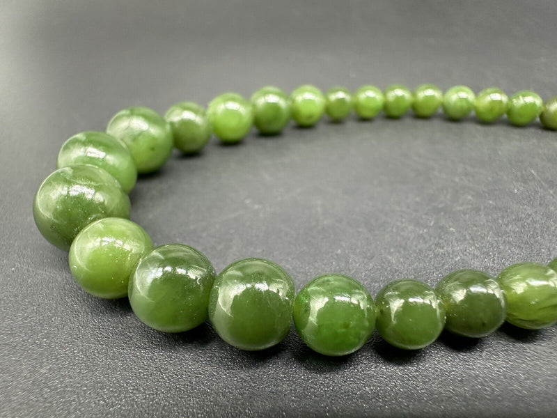 Vintage Chrysoprase Gemstone Graduated Bead Necklace 18”