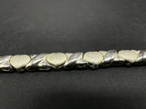 X and O Hugs and Kisses Sterling Silver 925 Link Bracelet 6.75”