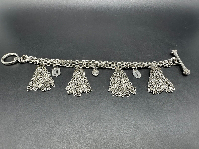 Juicy Couture Silver Tone Chain Link Bracelet 7”