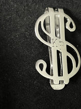 Vintage Sterling Silver 925 Engraved “KR” Dollar Sign $ Money Clip Wallet 7.5g