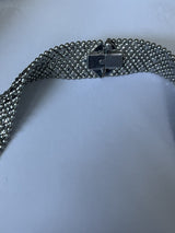 CAbi Villa? Silver Tone Convertible Liquid Metal Mesh Necklace 2 Bracelets 22”