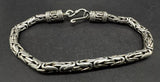 Beautiful Unisex Byzantine Sterling Silver Bracelet 8" 23Gs