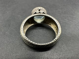 925 Sterling Silver - Blue Topaz Cocktail Ring Sz 9 - 7Gs