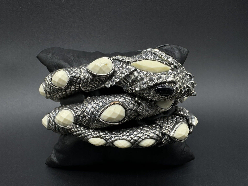 Women Bangle Bracelet Metal Fashion Jewelry Wrap Around Snake One Size Fit All