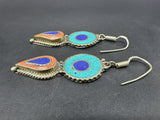 Tibetain Turquoise Coral Lapis lazuli Jewelry Nepali Earrings