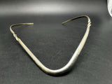 Vintage Sterling Silver Twisted V Stiff Choker Necklace 16”