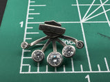 Harvey Davis Sterling Silver Fan Converts To Studs Earrings