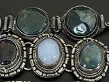 Tribal Bracelet Necklace Mixed Lot Silver  Semi-Precious Stones Artisan Boho