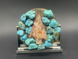 Vintage Belt Buckle - Turquoise Navajo Western