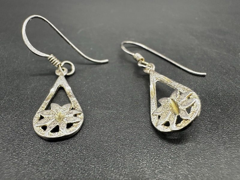 Sterling Silver Floral Earrings