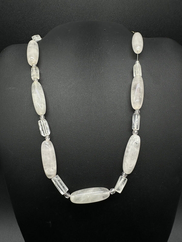 Vintage Quartz Crystal Necklace 14” 23Gs