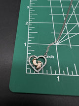 Baby Feet Heart Necklace First time mom Gift Mommy to be New Mom