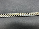 Sterling Silver Brick Mesh Link Bracelet Signed 925 7.75”~8 Grams