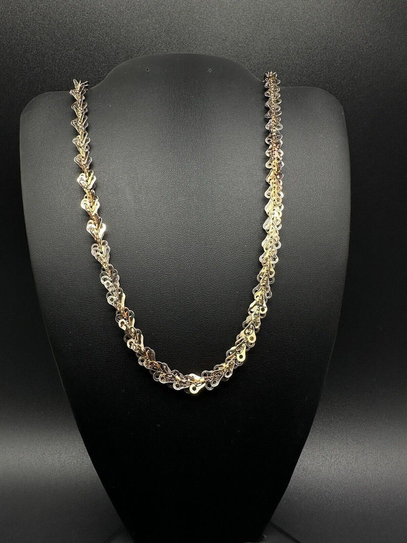 ITALY FANCY LINK STERLING SILVER .925 CHAIN 18”NECKLACE 12Gs