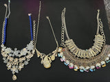 Colorful Fashion Jewelry Hi Quality Statement Necklaces Lot Of 5