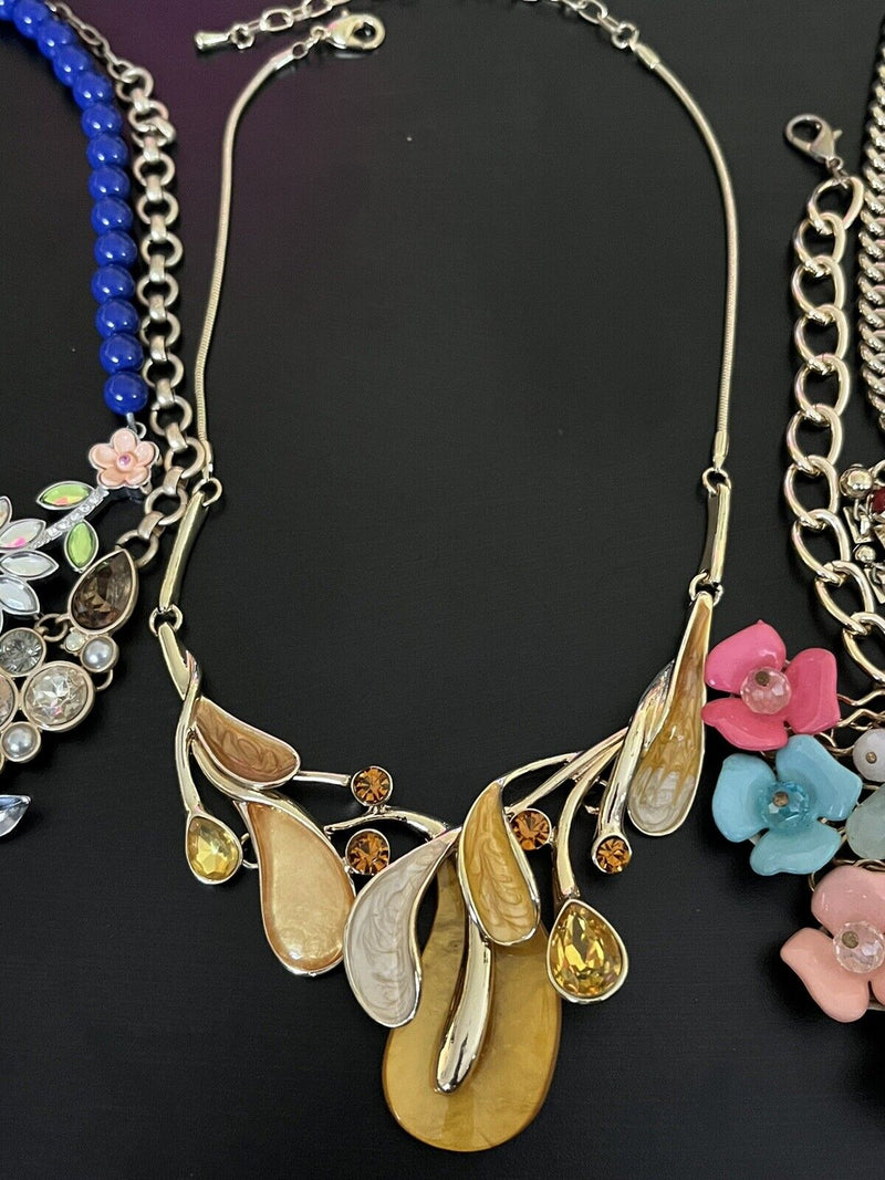 Colorful Fashion Jewelry Hi Quality Statement Necklaces Lot Of 5