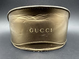 Stunning Vtg Gucci Sun glasses Gold Black Oversized Wrap  GG 3027/S