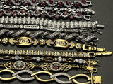 Mixed Bracelet Lot Of 13 Signed & Unsigned