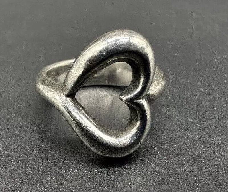 Retired James Avery Ring Abounding Love Large Heart Sterling Silver Size 5.5