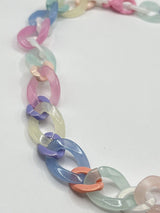 Pastel Acrylic Chain Link Necklace 17”~ 6mm Thick~