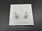 Argento Vivo 14Kt Gold Plated Sterling Silver Earrings