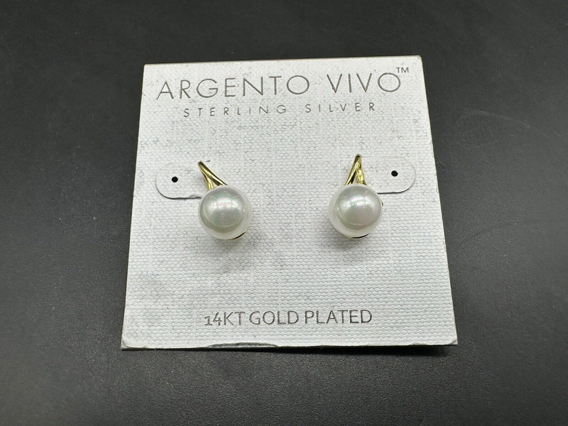 Argento Vivo 14Kt Gold Plated Sterling Silver Earrings