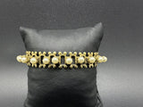 VINTAGE 1930-40'S GOLD TONE CREAMY WHITE FAUX PEARL BRACELET! 7”