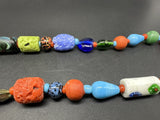 Bohemian Tribal Bead Necklace 40”