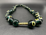 Vintage Evil Eye Glass Nasir Bead Necklace 20”