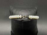 10k Gold Genuine Button Pearl Bracelet 7”