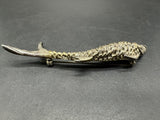 925 SIGNED STERLING SILVER KOI FISH BROOCH