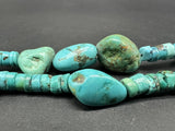 Barse Thailand 925 Stamped Chunky Turquoise Double Strand Bracelet