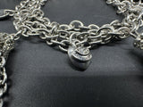 Juicy Couture Silver Tone Chain Link Bracelet 7”