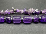 Gorgeous Tumbled Amethyst Necklace Sterling Silver Clasp