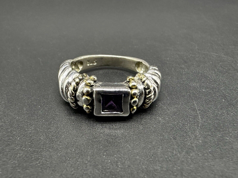 Amethyst Sterling Silver Ring Size 6