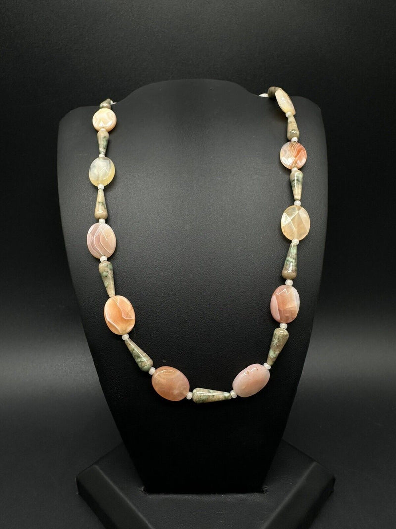 Natural Mixed Gemstone Necklace Multi Color Stone 34G ~20" long