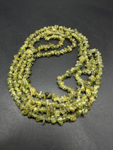 Vintage Peridot Beaded Long Necklace 36”