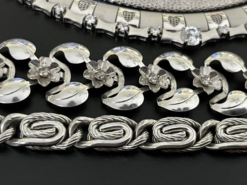 Vintage To Now Silver Tone Highend Statement  Jewelry Lot