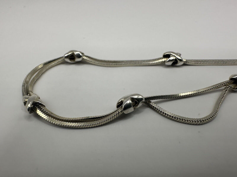 Dyadema Italy Sterling Silver 925 Three Strand Snake Chain Bracelet Size 7”