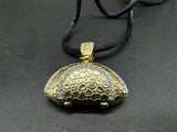 Signed Swan Swarovski Gold Tone  and Crystal Purse Necklace  36”