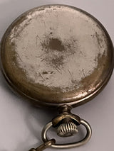 INGERSOLL YANKEE WHITE DIAL METAL BASE POCKET WATCH for Parts/Repair