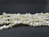 Multistrand NATURAL Freshwater Pearl Necklace ~Sterling Silver Clasp~18”